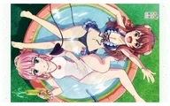 優子＆桃(水着) シーツ 「まちカドまぞく 2丁目」