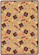 コーヒーヌガー(ブラウン) チロルチョコ フランネル毛布