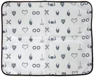 モチーフ総柄(ホワイト) フリースブランケット 「TIGER＆BUNNY」