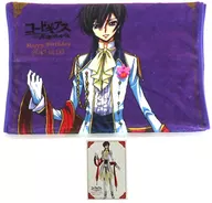 Lelouch vi Britania Blanket & original postcard "Code Geass Hangyaku no Lelouch Le Rouche Birthday Screening" presented by visitors
