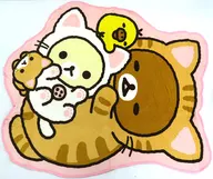 Rilakkuma Gorogoro Die Cut Blanket "Rilakkuma Relax Neko"