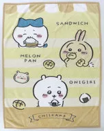 ちいかわ＆ハチワレ＆うさぎ(おにぎりとパン) ジュニアサイズ毛布 「ちいかわ なんか小さくてかわいいやつ」