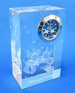 Mickey & minnie (Silver) premium crystal clock "Disney"