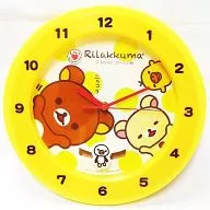 集合(イエロー) I love リラックマウォールクロック 「リラックマ」