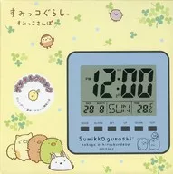 Neko & Tonkatsu & Suzume (azul) Digital Clock "Sumikko Gurashi"