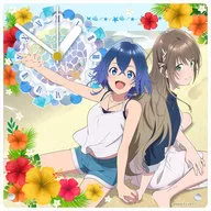 海咲野くくる＆宮沢風花 アクリル置時計 「白い砂のアクアトープ」