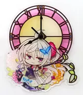 Meigetsu 栞那 Hakama Ver. Relógio acrílico pendurado na parede "Café Stella e Shinigamis no Butterfly" C100 Goods