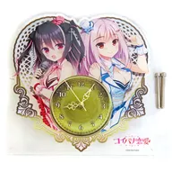 こころ＆千依(グロリア*スノウ) アクリルクロック 「コイバナ恋愛」 Character Goods Festa2023冬グッズ