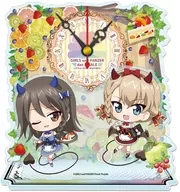 カチューシャ＆ミカ 小悪魔ウエイトレス ぷちちょこミニアクリル置時計 「ガールズ＆パンツァー 最終章」