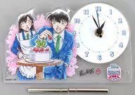 工藤新一＆毛利蘭 アクリル時計 「名探偵コナン 連載30周年記念カフェ」