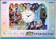 Acrylic Clock "Sega Lucky KUJI Theater プロジェクトセカイ Broken Sekai and Cannot Sing Miku" A Prize