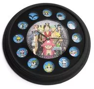 Gathering (Black / Chopper in front of center) wall clock "ONE PIECE"