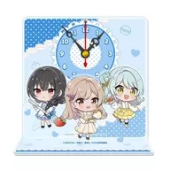 紫陽花＆紗月＆香穂 アフタヌーンティー ぷちちょこミニアクリル置時計 「わたしが恋人になれるわけないじゃん、ムリムリ!(※ムリじゃなかった!?)」