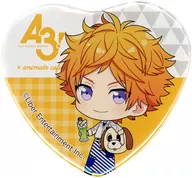 Tenma Sumeragi "A3! (A3) ×animatecafe Trading Heart metal badge Cafe Style Ver. (A Group)"