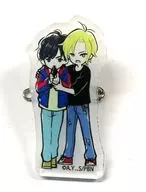 "BANANA FISH Cafe and Bar-galleries - in IKEBUKURO BOX cafe & space Memory Acrylic Badge" by Eiji Okumura & Ash Lynx (Eiji gun)