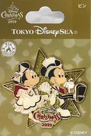 Mickey & Minnie Pin Emblema "Disney Christmas 2019" Tokyo DisneySea Limited