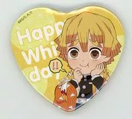 Agatsuma 善逸 Heart-shaped metal badge "Demon Slayer: Kimetsu no Yaiba ufotable Collaboration Cafe / Collaboration Dining White Day Event 2021"