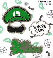 ルイージ(WHOSE CAP?) バッジセット 「スーパーマリオ」 ユニバーサル・スタジオ・ジャパン限定