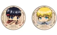 01. Sestas & Rusca (Mini Character) metal badge 2-piece set "Sestas -The Roman Fighter -"
