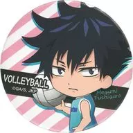 伏黒 Megumi / Voleibol Background Stripe "Jujutsu Mawari Series Atividades dos clubes Can Badge (Baseball, Volleyball)"