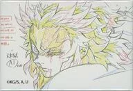 Kyojuro Rengoku (facing left / with one eye closed)' The third original picture collection Square Random metal badge B at ufotable Theatre in commemoration of the final screening of the theatrical version of Demon Slayer: Kimetsu no Yaiba Infinite Train.'