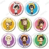 Ataque a los Titanes Trading Survey Heidan Chibi Character metal badge Set of 8 types