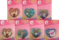 Conjunto de 7 tipos de metal badge con forma de corazón grande "Amatsuki Amatsuki"