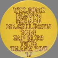 Mr.Children(ライブロゴ/イエロー) バッジ 「Mr.Children FATHER＆MOTHER 21周年祭ファンクラブツアー」