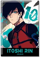 Design 12 : Rin Itoshi (B) Hologram metal badge "Blue Rock"