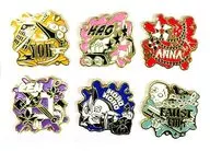 6-Type Set Pins "Taito KUJI Honpo SHAMING KING Splash Art" C Prize