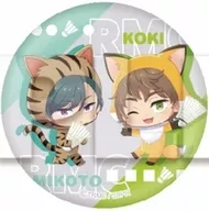 Hakuchoson & Takeda Koki "Liemans Club Trading Can Badge Mofu Mofu Shuttle"