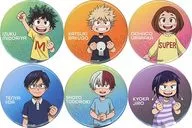 Conjunto de 6 tipos "My Hero Academy, Drawn Trading Can Badge AnimeJapan 2022 Ver. B (Origem)"