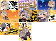 8 Kinds Set Square metal badge "webpon Virtual YouTuber 歌衣 Meika 2nd" D Prize
