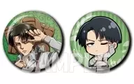 Levi Hyocho (Hinatabira ver.) metal badge Set (2-Pack)' Attack on Titan'