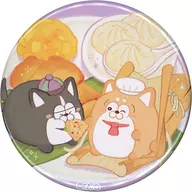 "Osomatsu San Matsuinu ×mixx garden Collaboration cafe Trading metal badge" in Boston (Hitotsumatsu) and Shibainu (Osomatsu)