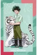 Midoriya Deku Square metal badge "MY HERO ACADEMIA Tobu-dobutsu-koen collaboration drawing visual breeding clerk ver. trading acrylic stand" AMNIBUS/ARMA BIANCA limited box Purchase benefits
