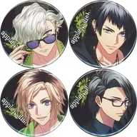 [Single Item] Set of 4 pieces of 57 mm metal badge "PC-soft DYNAMIC CHORD FEAT. apple-pollisher First Press Limited Edition B / Stella Set" included bonus