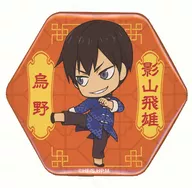 Kageyama Tobio Rokkaku metal badge "Haikyu! Let's Play Together! in Namja town" Mini Game Deliver Dumplings to the Miya Brothers! Prize B