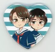 Yu Toyoda Illustration Heart-shaped metal badge (blue) "Drama CDs : If you are a until the age of 30, you can become a magician, volume 2" Animate reservation privilege