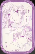 Kureno Sohma & Arisa Uotani Square metal badge "漫福 KUJI Natsuki Takaya Debut 30 th Anniversary Gacha" D-18 Award