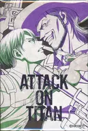Captain Levi and Kenny "Attack on Titan WIT STUDIO Square metal badge Collection 3rd edition"