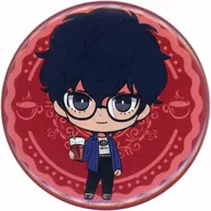 Main character (Persona5) "Persona 25th anniversary collaboration cafe powered by Animax Cafe + trading metal badge"