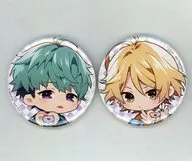 Nonaka Tsugumi & Hayama Mitsugen (Heart) Chibi Character Maru metal badge 2 set, dibujado por Shimada Marume "Drama CD DIG-ROCK Dice-Type : IC" Stellaworth Purchase benefits