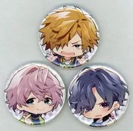 ENTO SYOUMAI & SHIBASAKI USUZUME & Mizukawa KANI Character DARUME Drawing Chibi metal badge Maru 3-Piece Set "Drama CD DIG-ROCK-dice-Type : RL×HR" Stellaworth Purchase benefits
