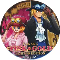 Sabot & Koala "ONE PIECE Hai ~ YAKARA ~ metal badge PINK & GOLD" Animate only