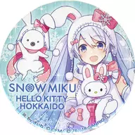 Yuki Miku & Yuki Usagi Kitty & Yukine (Double-Eye Opening) metal badge "SNOW MIKU×HELLO KITTY 2nd installment" Hokkaido only