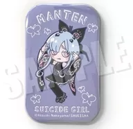 Kinmon Bridge Manten Choco Chunk Square metal badge "Suicide Girl"