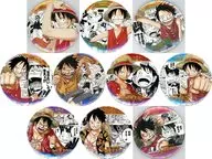 10-Type Set "ONE PIECE Collection metal badge" HEROES "Monkey D. Luffy"