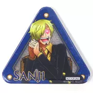Sanji (nome na parte inferior esquerda) Tongari Can Emblema "ONE PIECE" Tongari Seal Rali Mission Clearing Gift