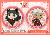 Rin Tosaka & Archer metal badge Set B (2-piece set) "Fate/stay night [Unlimited Blade Works]"